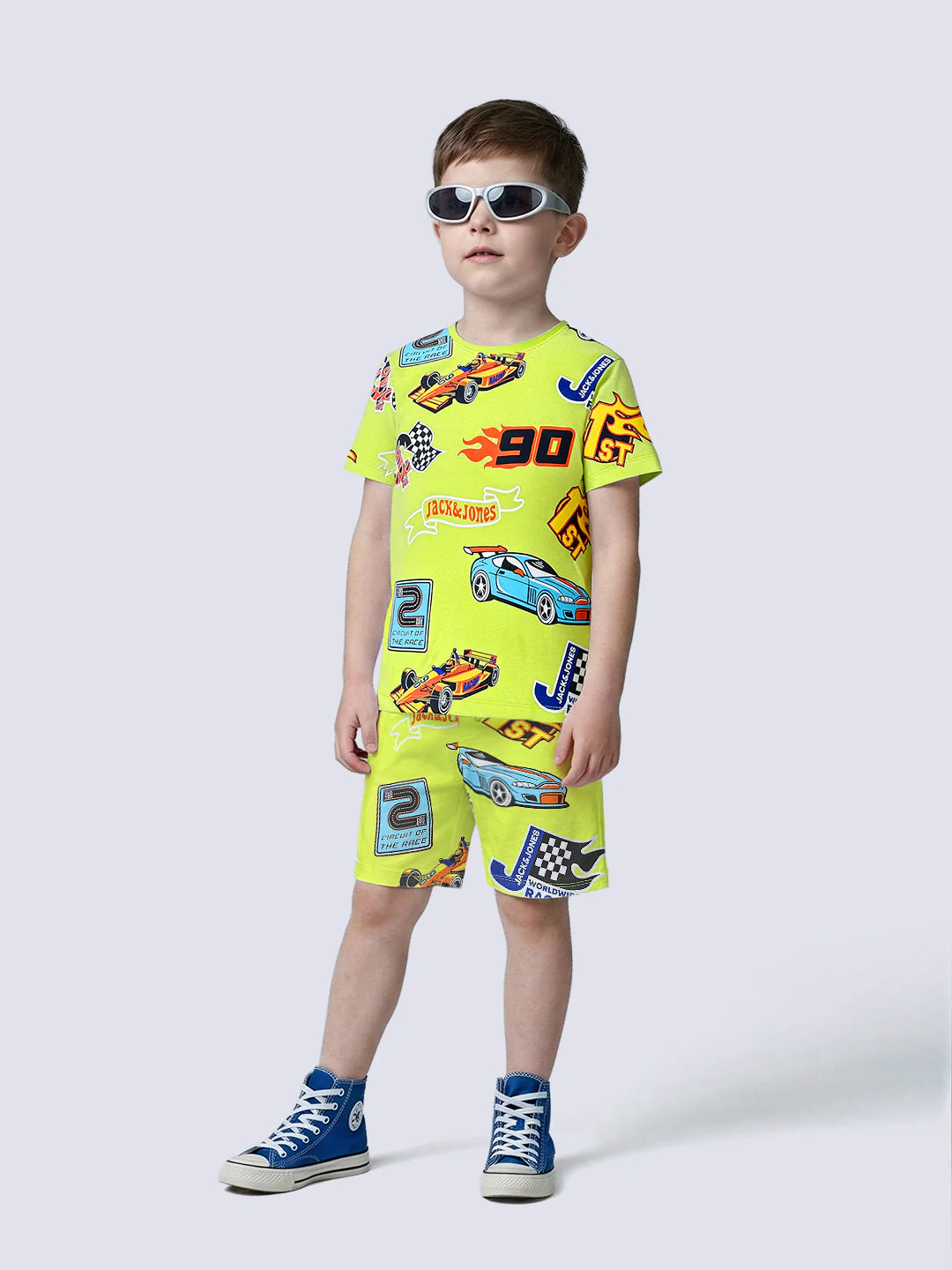 Boys Racing Print Cotton T-shirt - Image 5