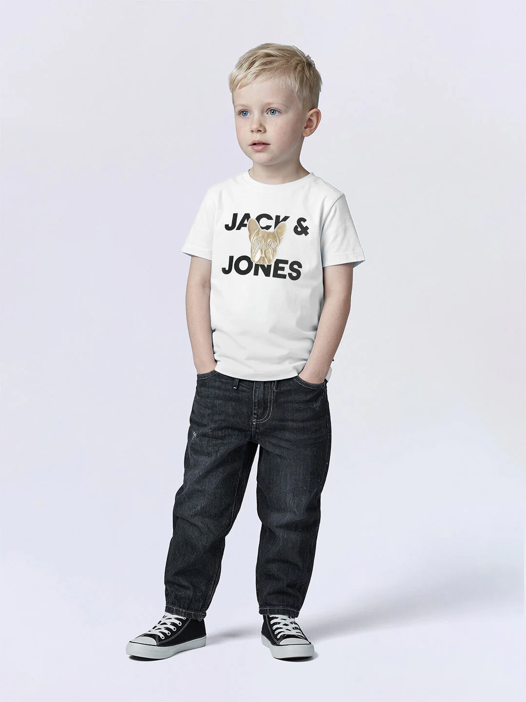 Boys White Logo Print T-shirt - Image 5