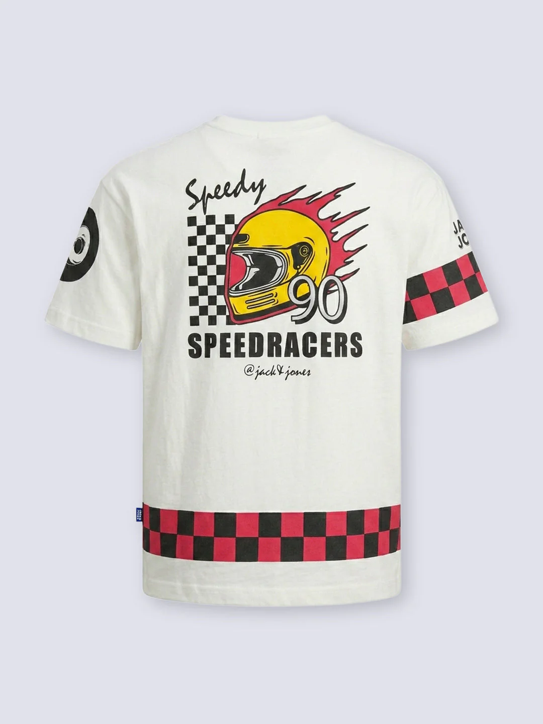 Boys Motorsport Inspired Oversized T-shirt - White - Image 3