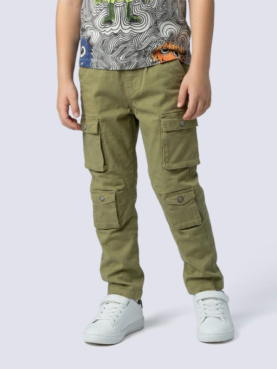 Boys Green Utility Pants
