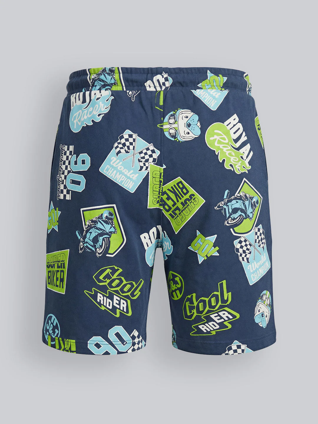 Boys Racing Print Casual Shorts - Image 3