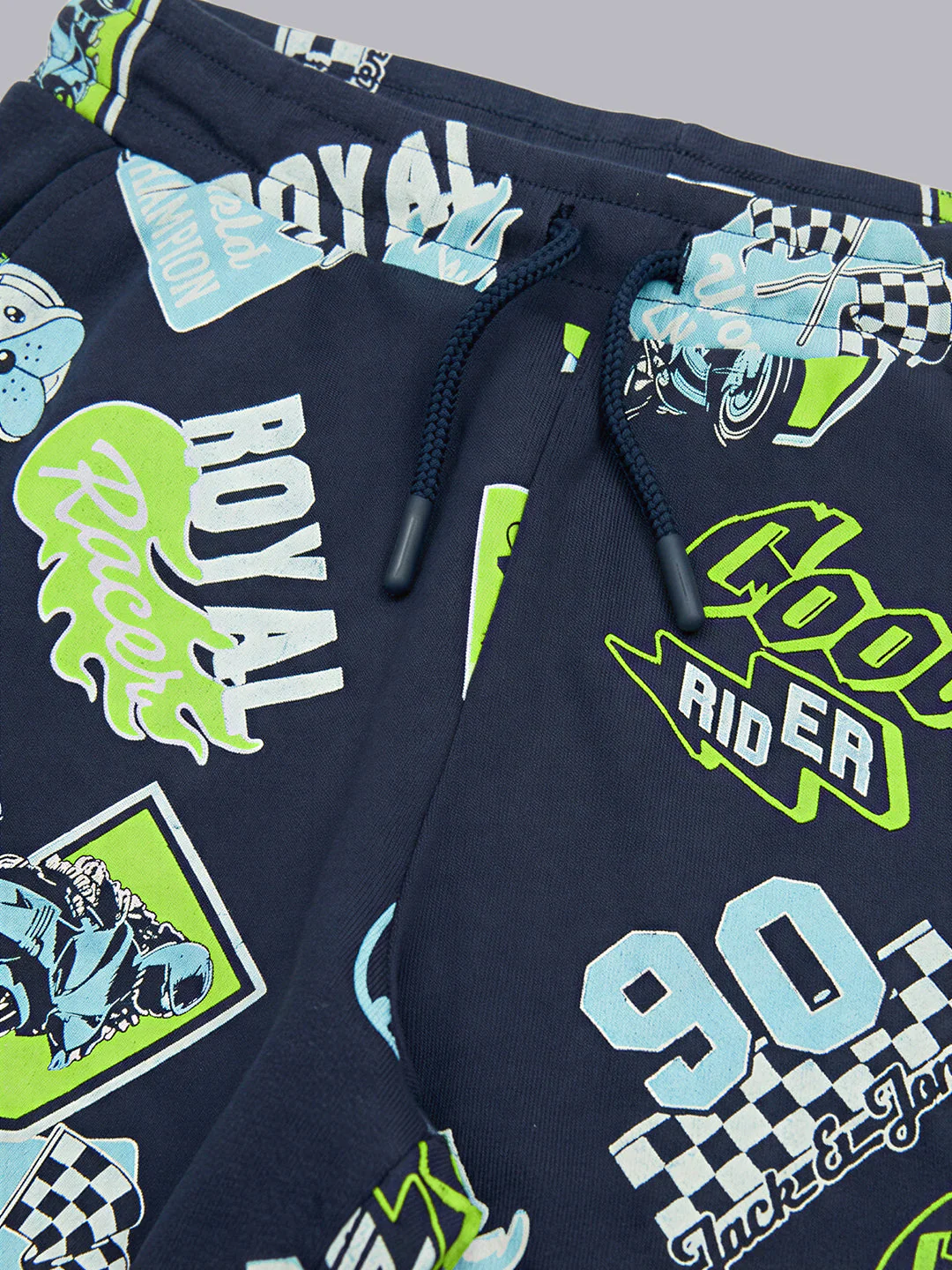 Boys Racing Print Casual Shorts - Image 4