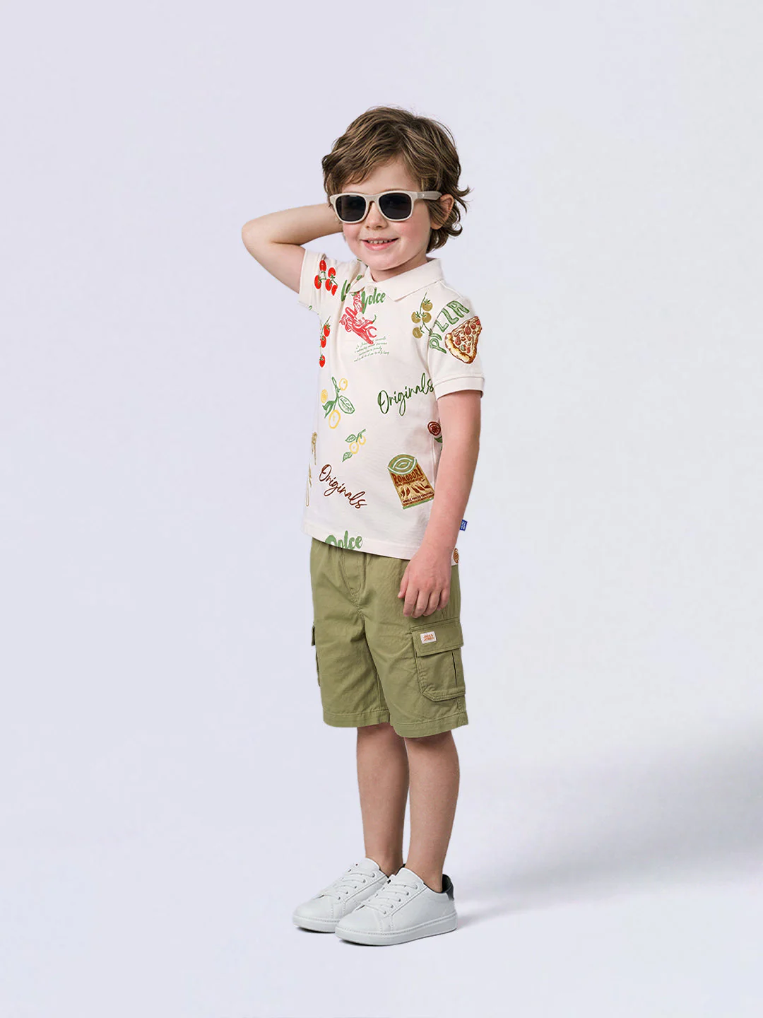 Boys Green 4 Pocket Cargo Shorts - Image 5