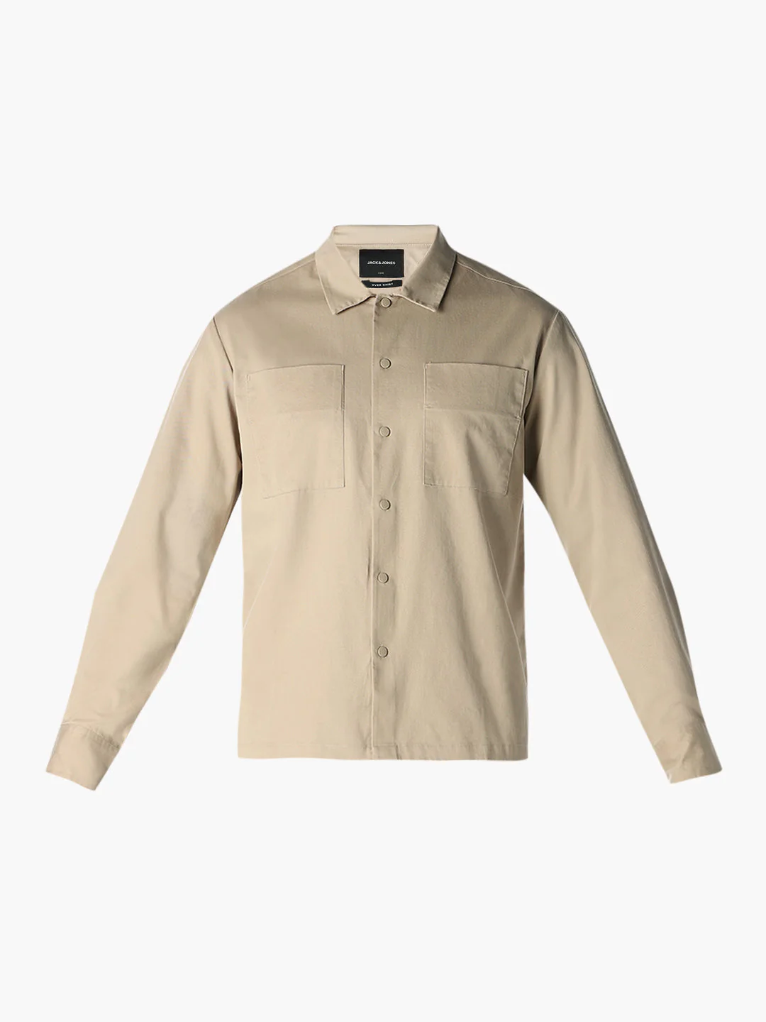 Beige Patch Pocket Oversized Shirt - Image 7