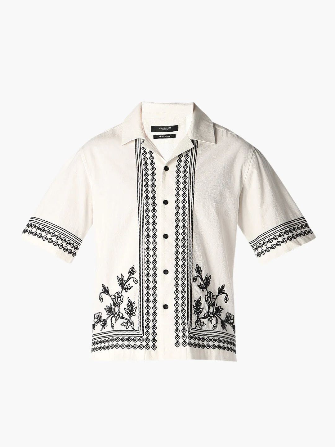 White Embroidered Oversized Shirt - Image 7