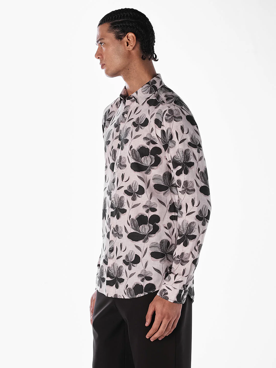 Floral Viscose Slim Fit Shirt - Image 3