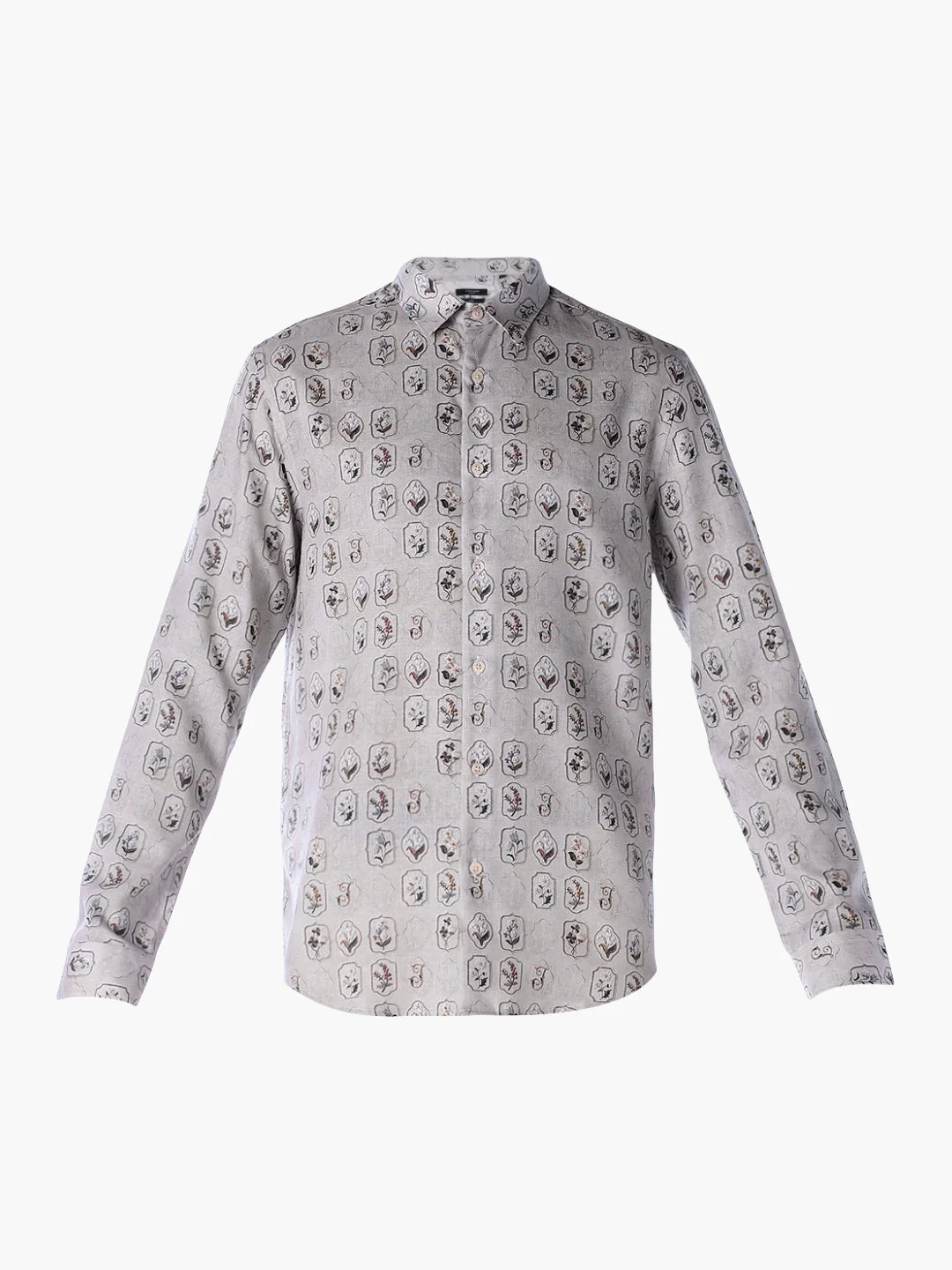Linen Blend Printed Shirt - Image 7