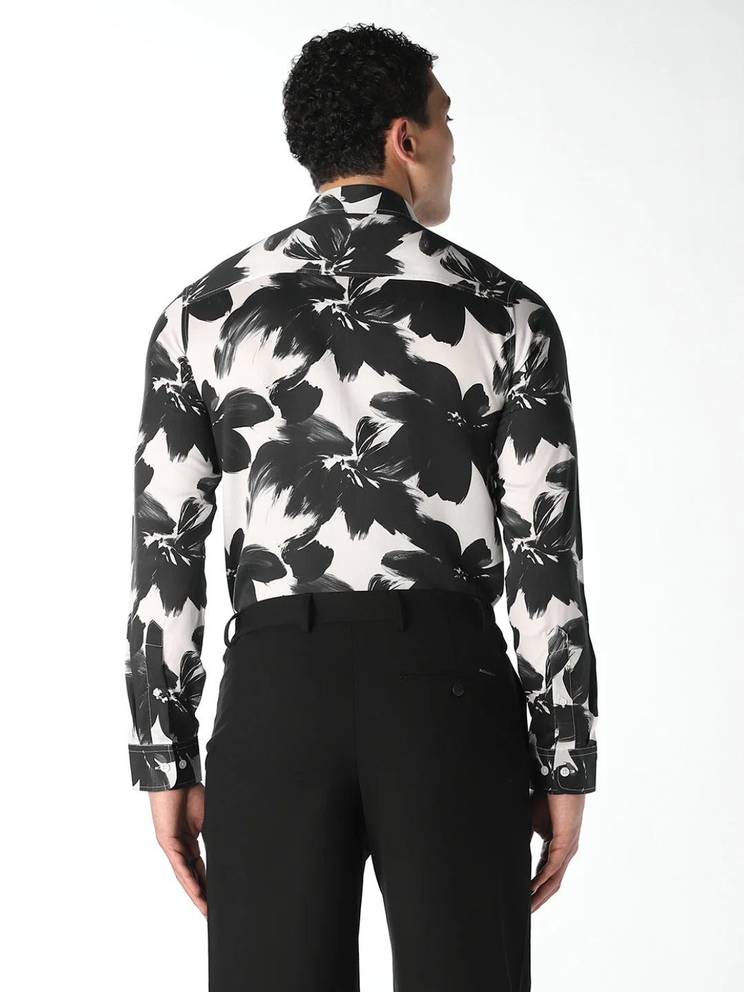 Slim Fit Cotton Floral Shirt - Image 4
