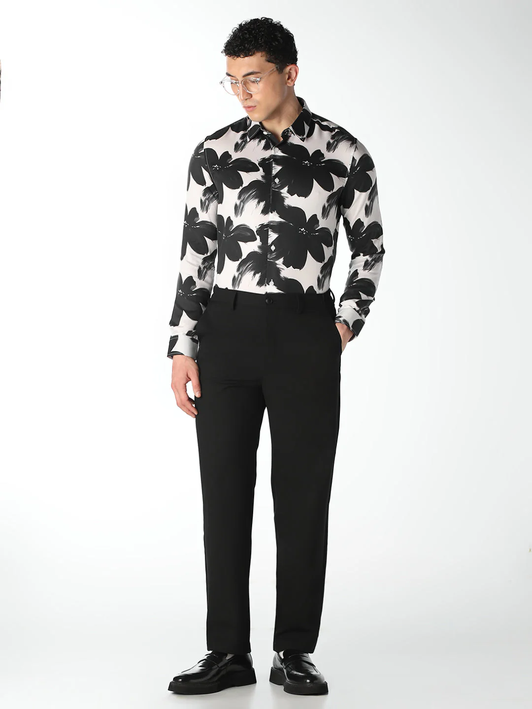 Slim Fit Cotton Floral Shirt - Image 6