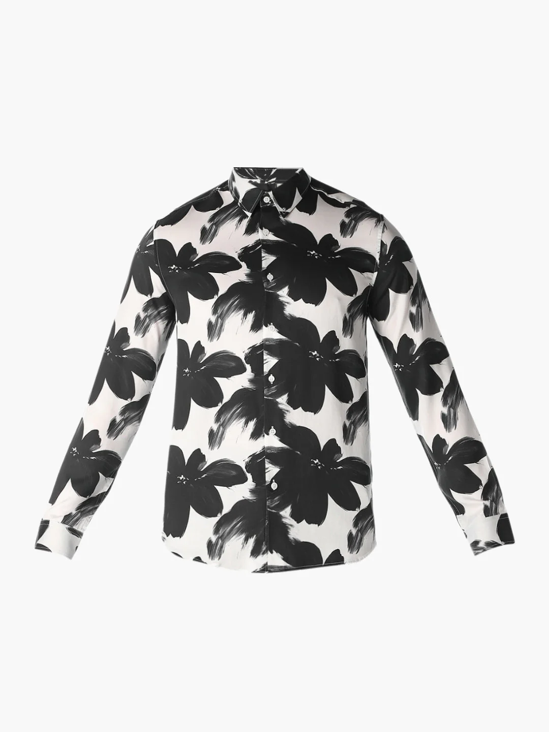 Slim Fit Cotton Floral Shirt - Image 7