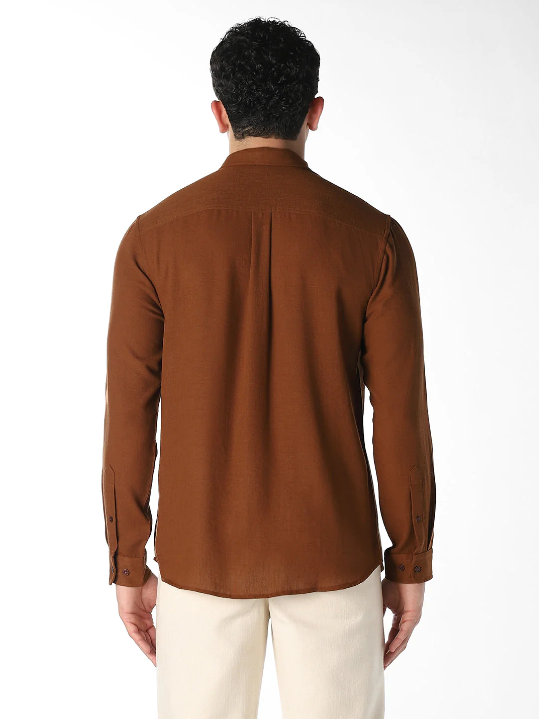 Dark Brown Regular Fit Shirt - Image 4