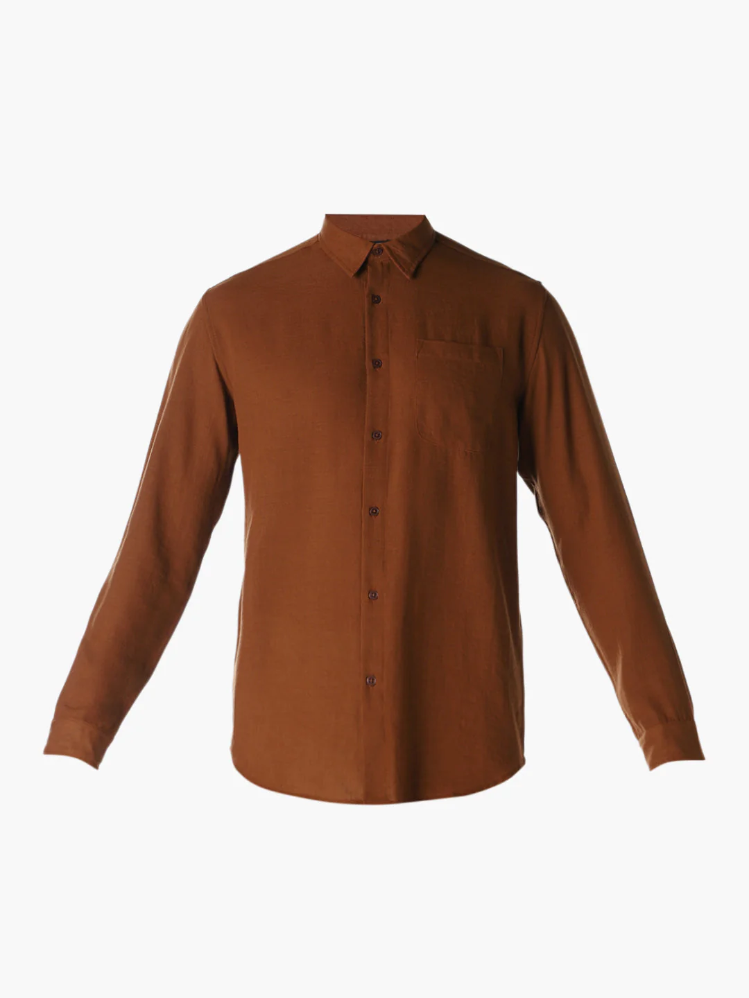 Dark Brown Regular Fit Shirt - Image 7