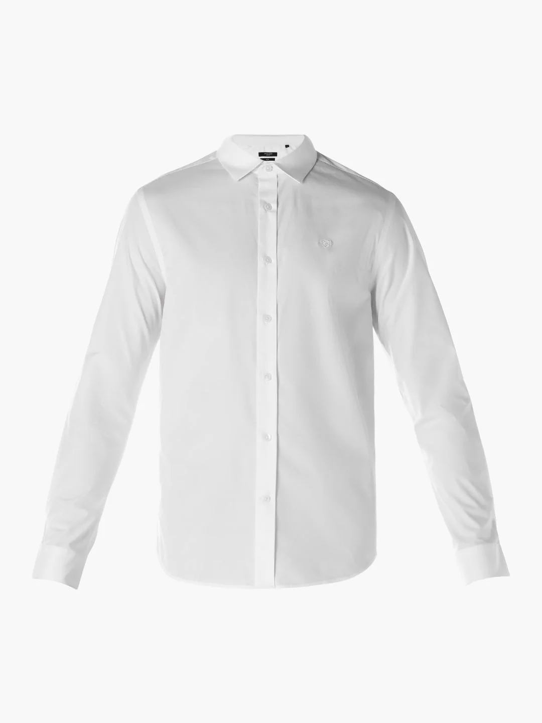 Cotton-Stretch Slim Fit Shirt - White - Image 7