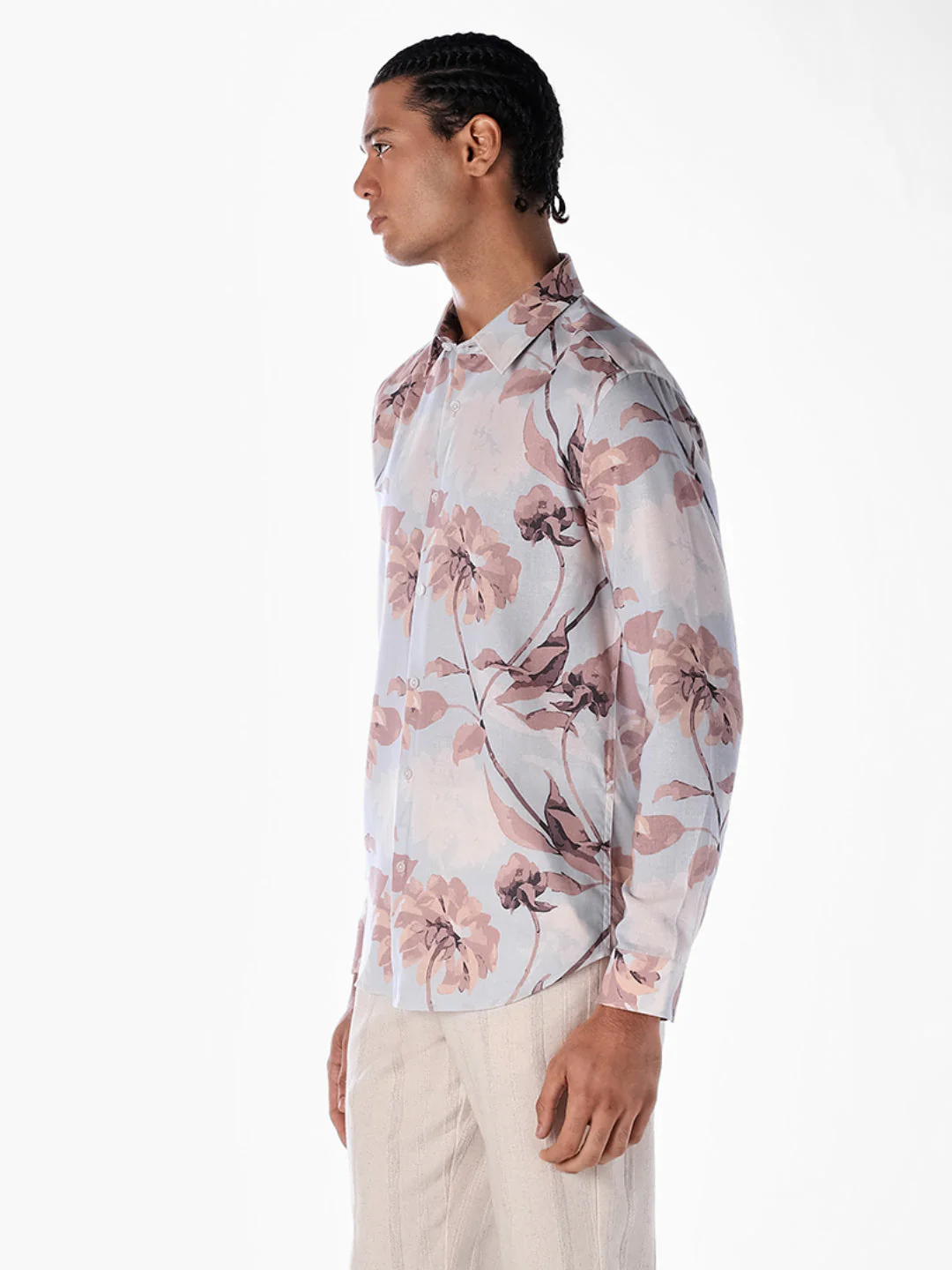 Floral Print Comfort Fit Shirt - Image 3