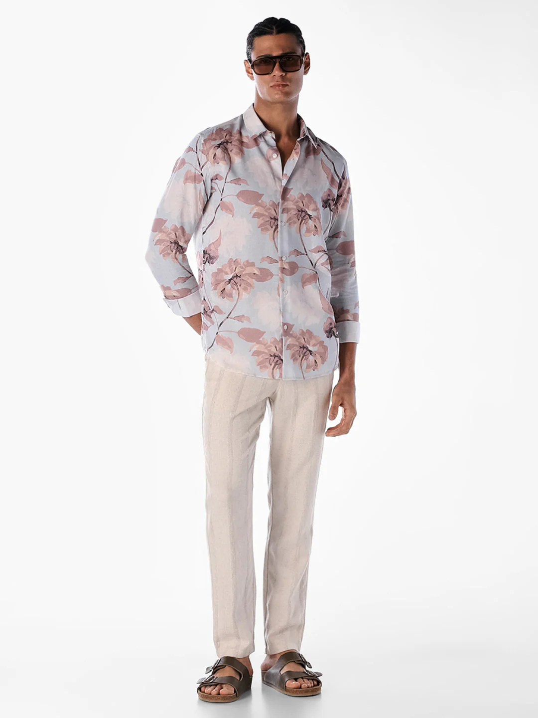 Floral Print Comfort Fit Shirt - Image 6