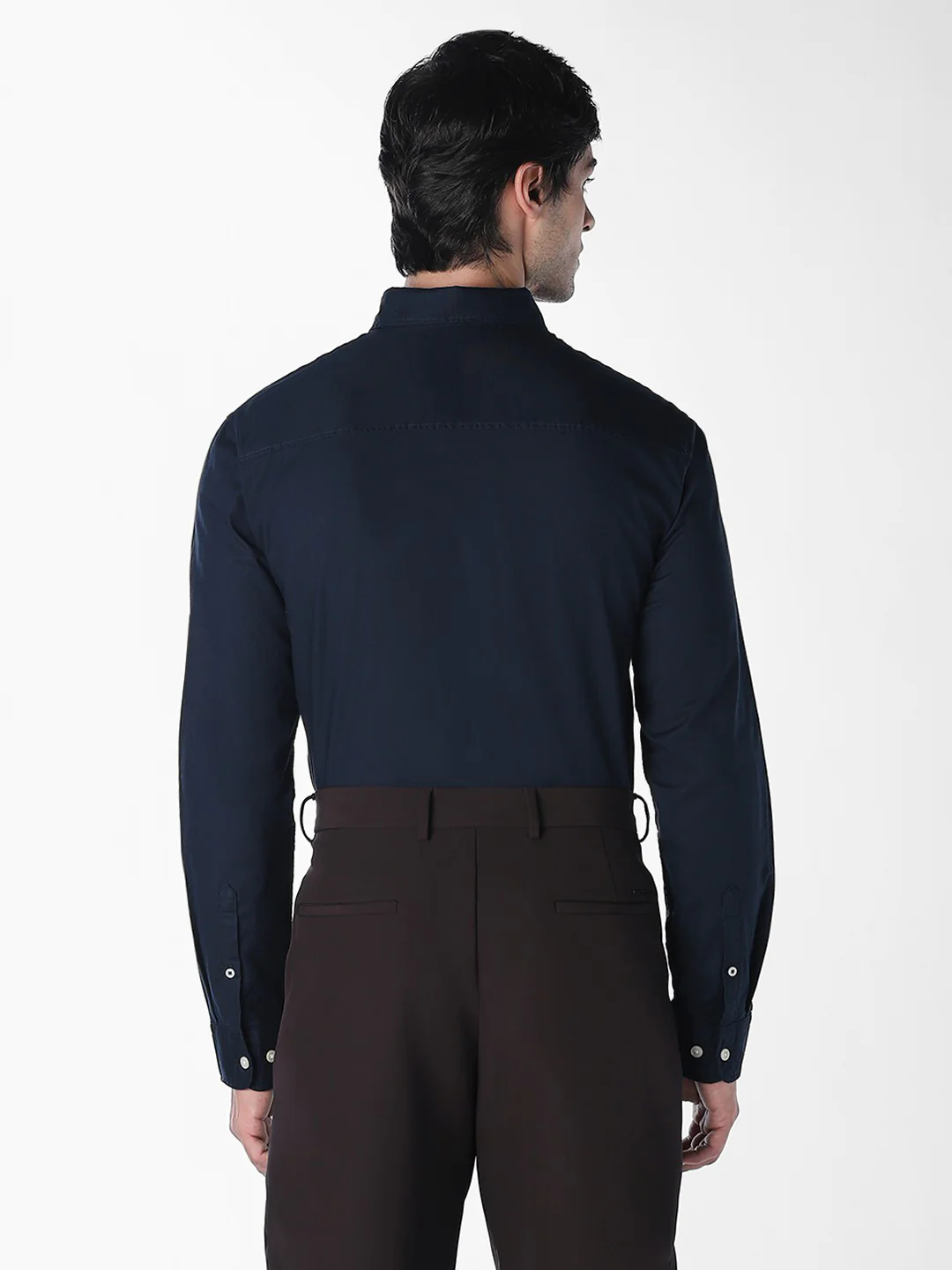 Men's Slim Fit Cotton Oxford Shirt With Button-Down Collar - Image 4