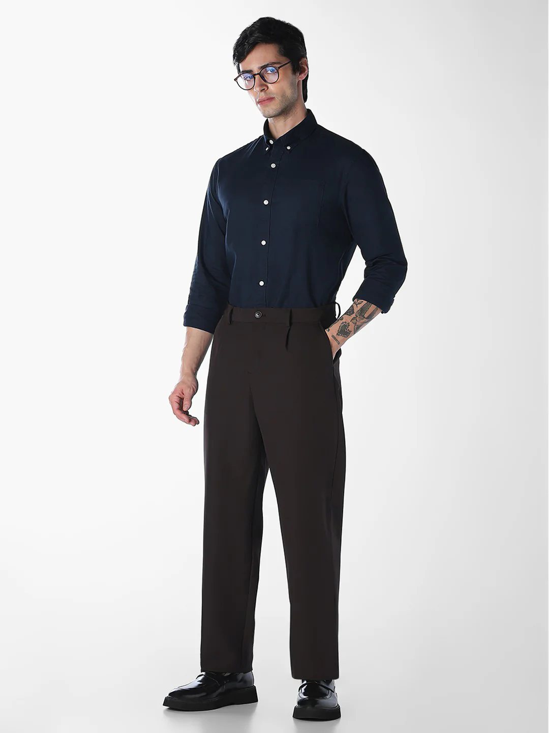 Men's Slim Fit Cotton Oxford Shirt With Button-Down Collar - Image 6