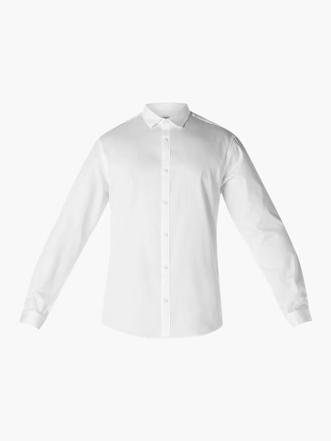 Men's White Cotton Slim Fit Solid Formal Shirt - Image 7
