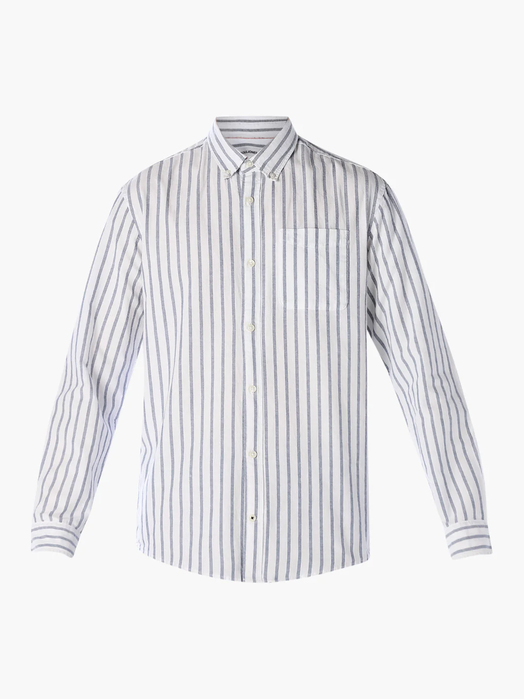 Blue Oxford Weave Striped Shirt - Image 7