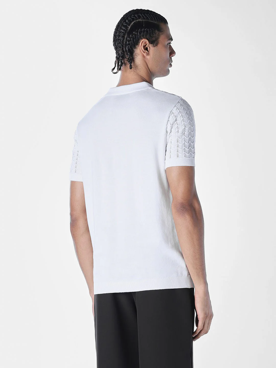 Jacquard knit Cotton Polo - Image 4