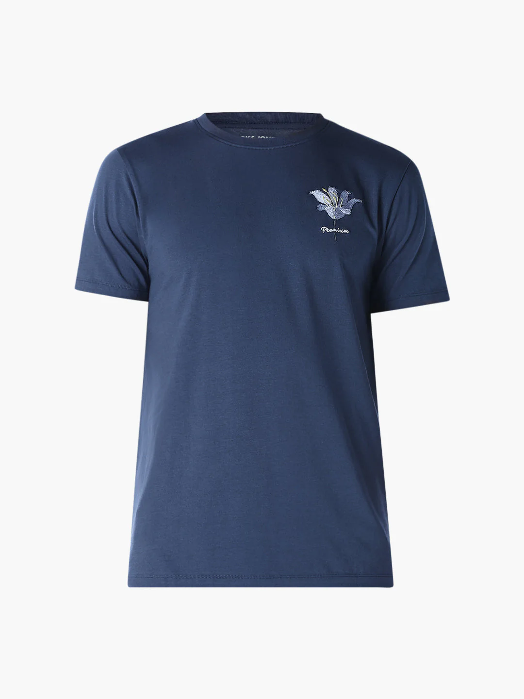 Dark Blue Crew Neck T-shirt - Image 7