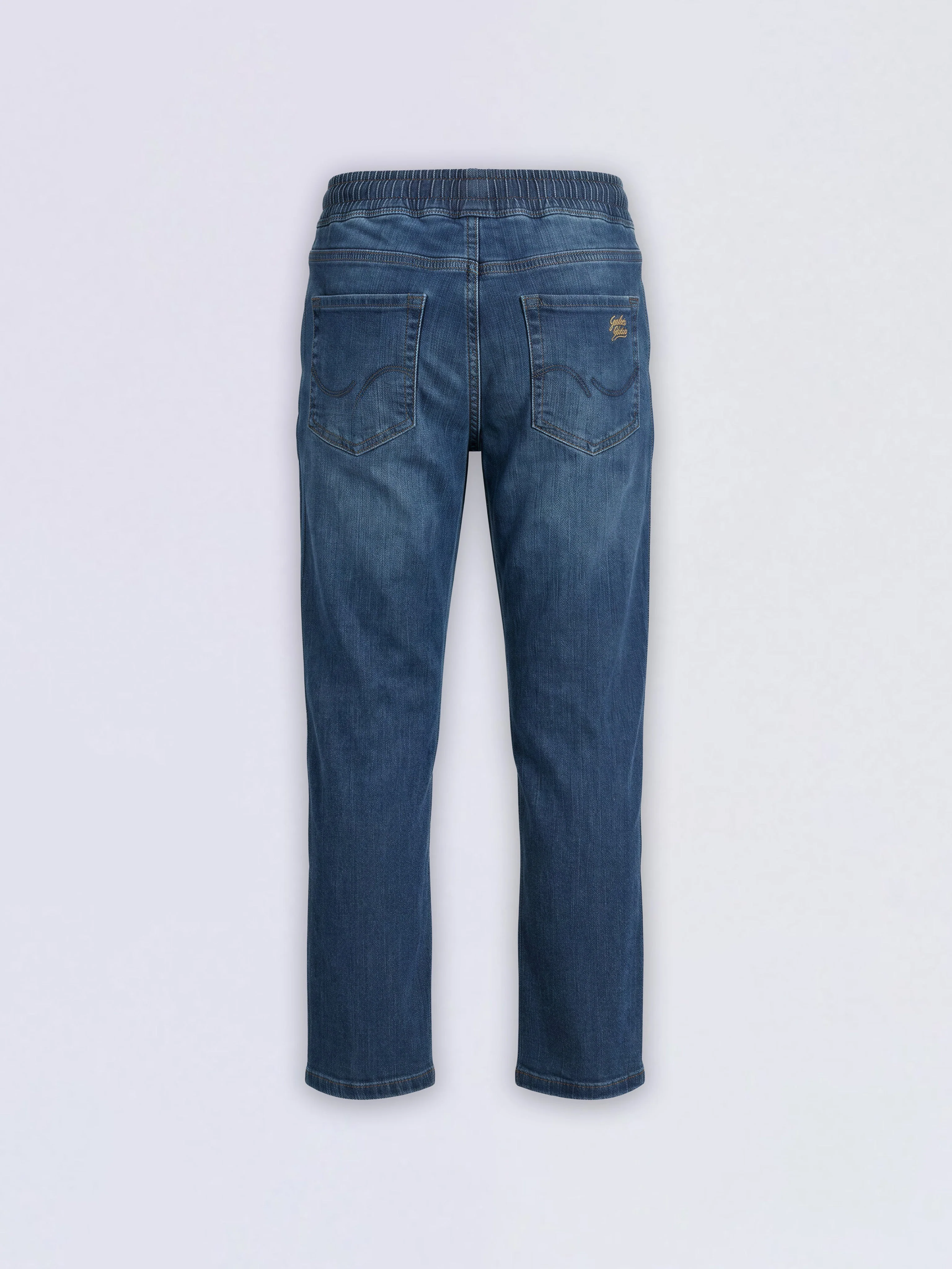 Boys Dark Blue 5 Pocket Jeans - Image 3