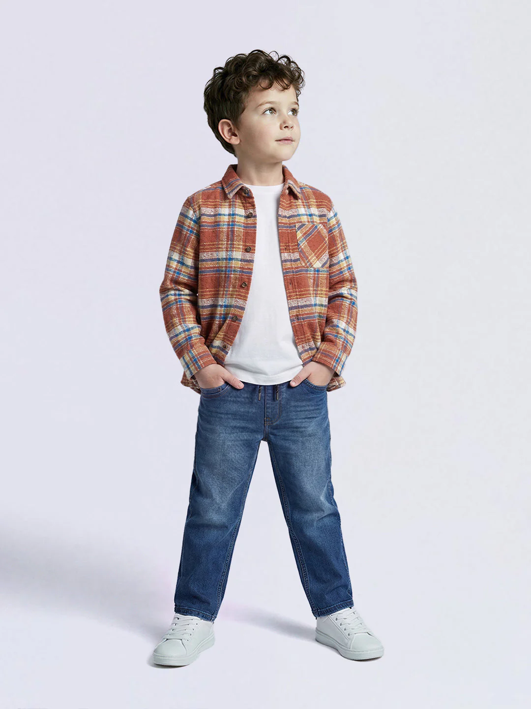 Boys Dark Blue 5 Pocket Jeans - Image 5