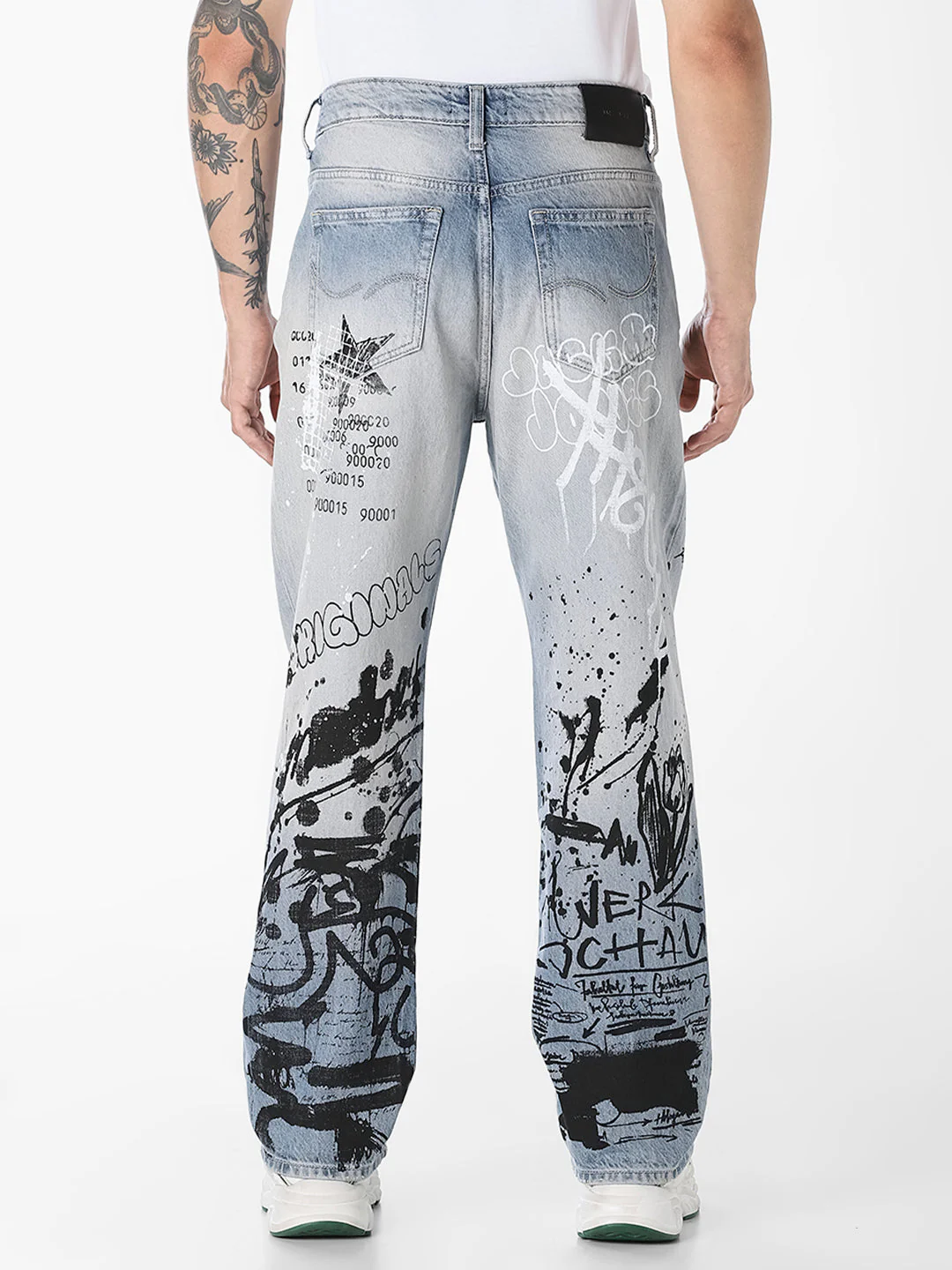 Light Blue 5 Pocket Dario Loose Fit Jeans - Image 3
