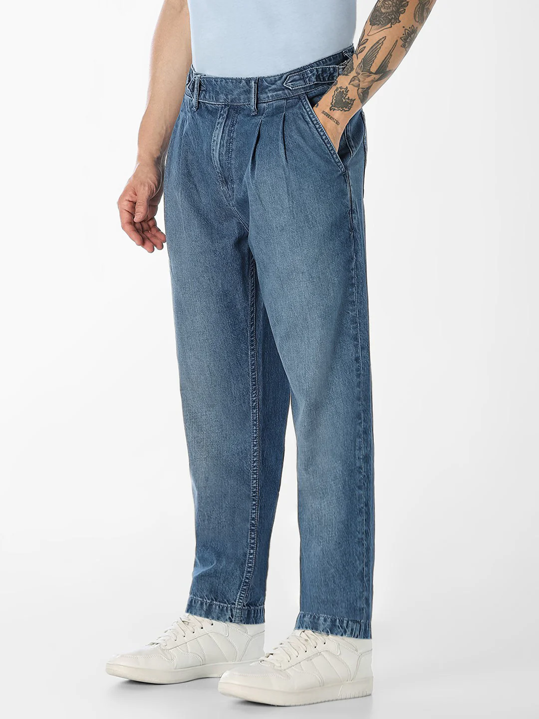 Light Blue 4 Pocket Paul Anti Fit Jeans - Image 2
