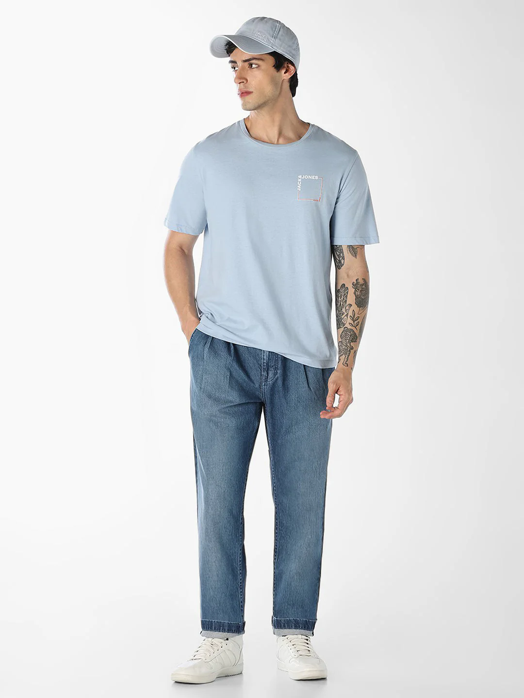 Light Blue 4 Pocket Paul Anti Fit Jeans - Image 6