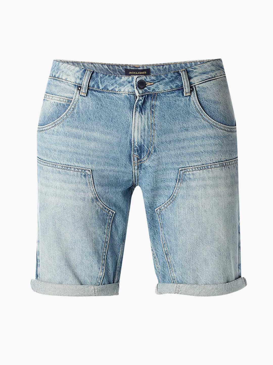 5 Pocket Panel Detailing Denim Shorts - Image 8