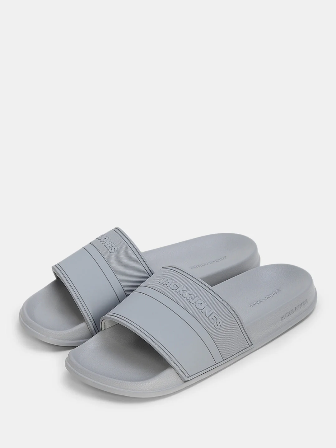 Grey Logo Print Pool Sliders - Image 6