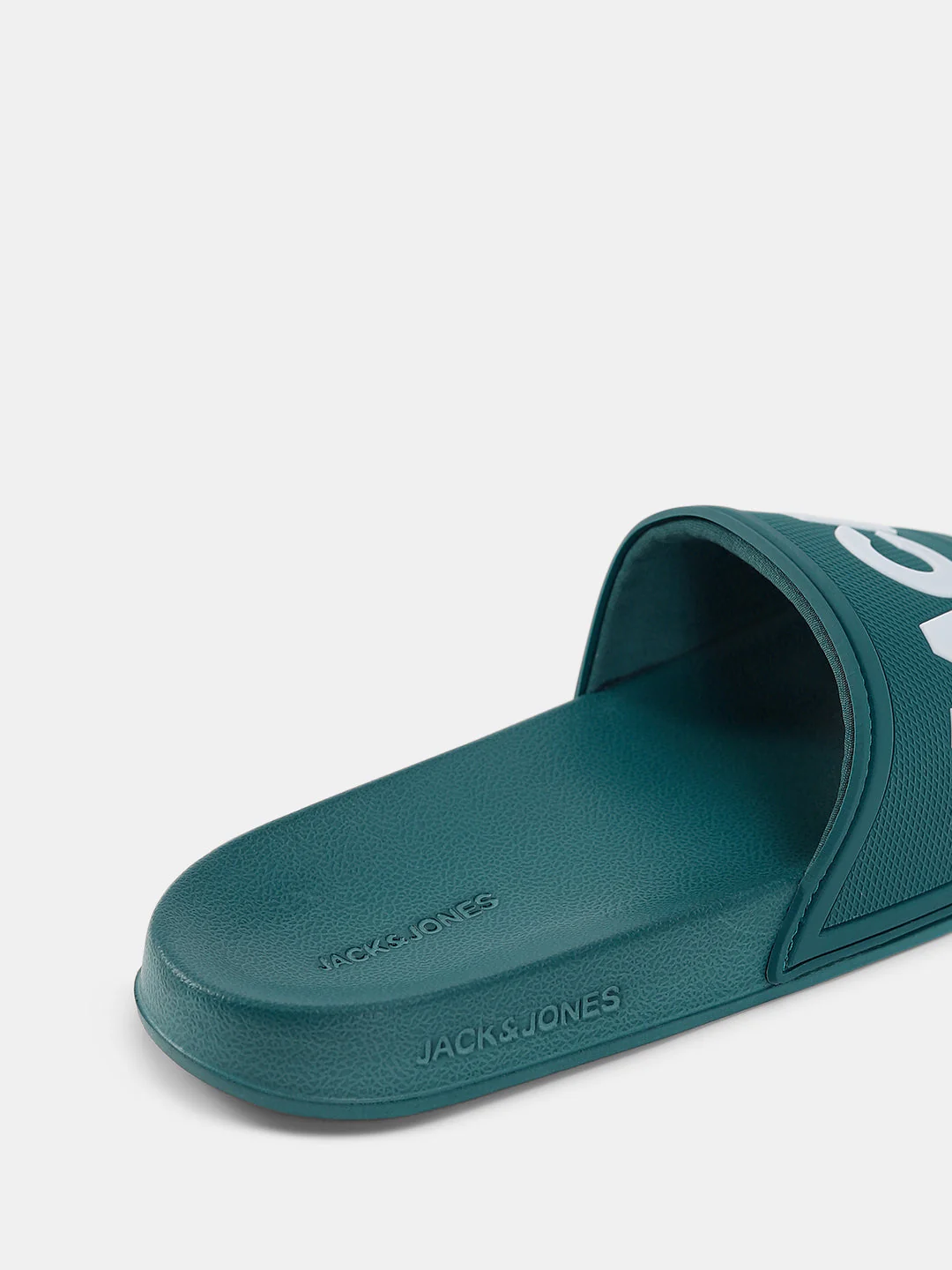 Green Logo Print Pool Sliders - Image 8