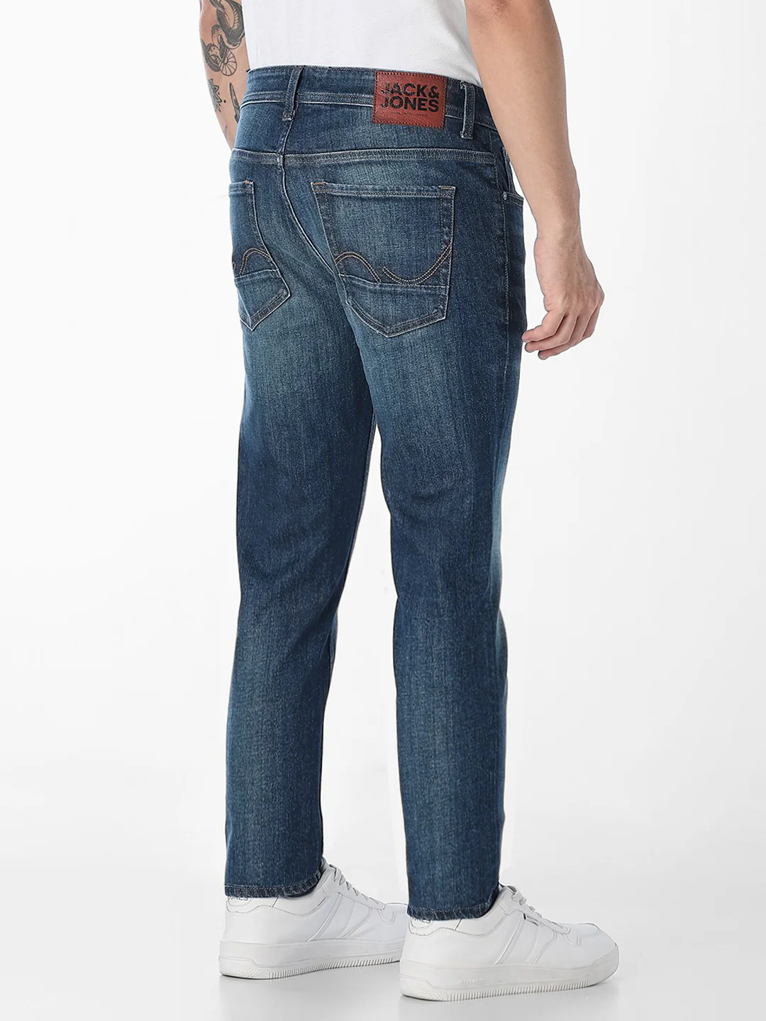 Men's Medium Blue Skinny Fit Low Rise Jeans - Image 3