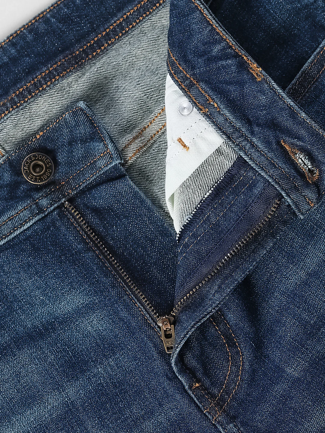 Men's Medium Blue Skinny Fit Low Rise Jeans - Image 5