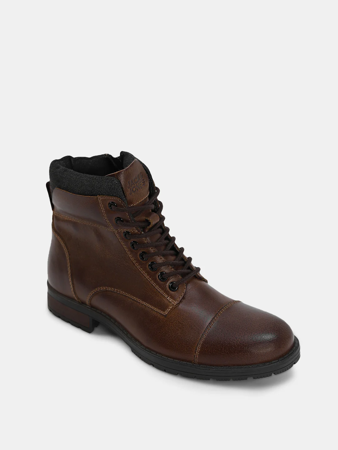 High-Top Leather Biker Boots - Image 4