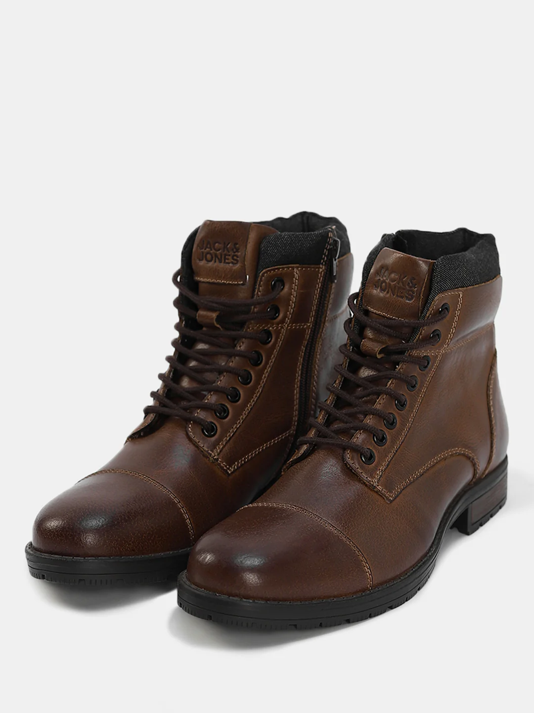 High-Top Leather Biker Boots - Image 6