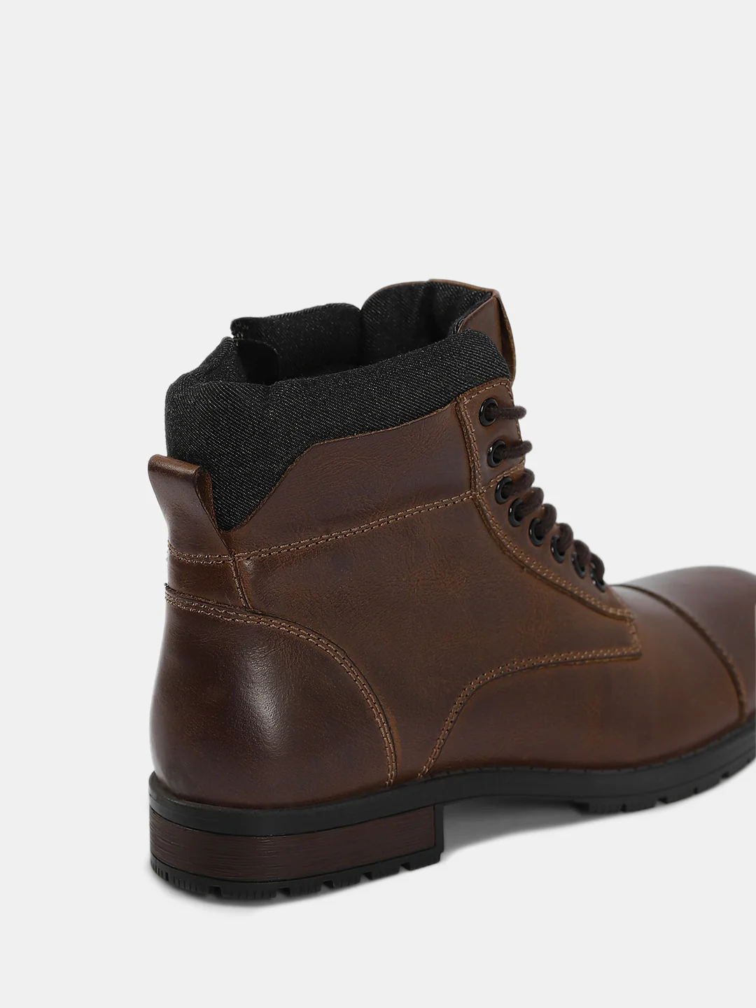 High-Top Leather Biker Boots - Image 8