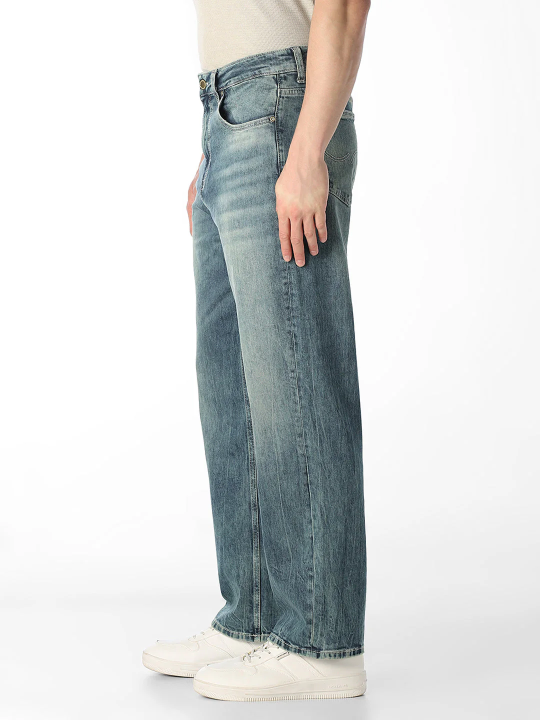 Washed 5 Pocket Dario Loose Fit Jeans - Image 2