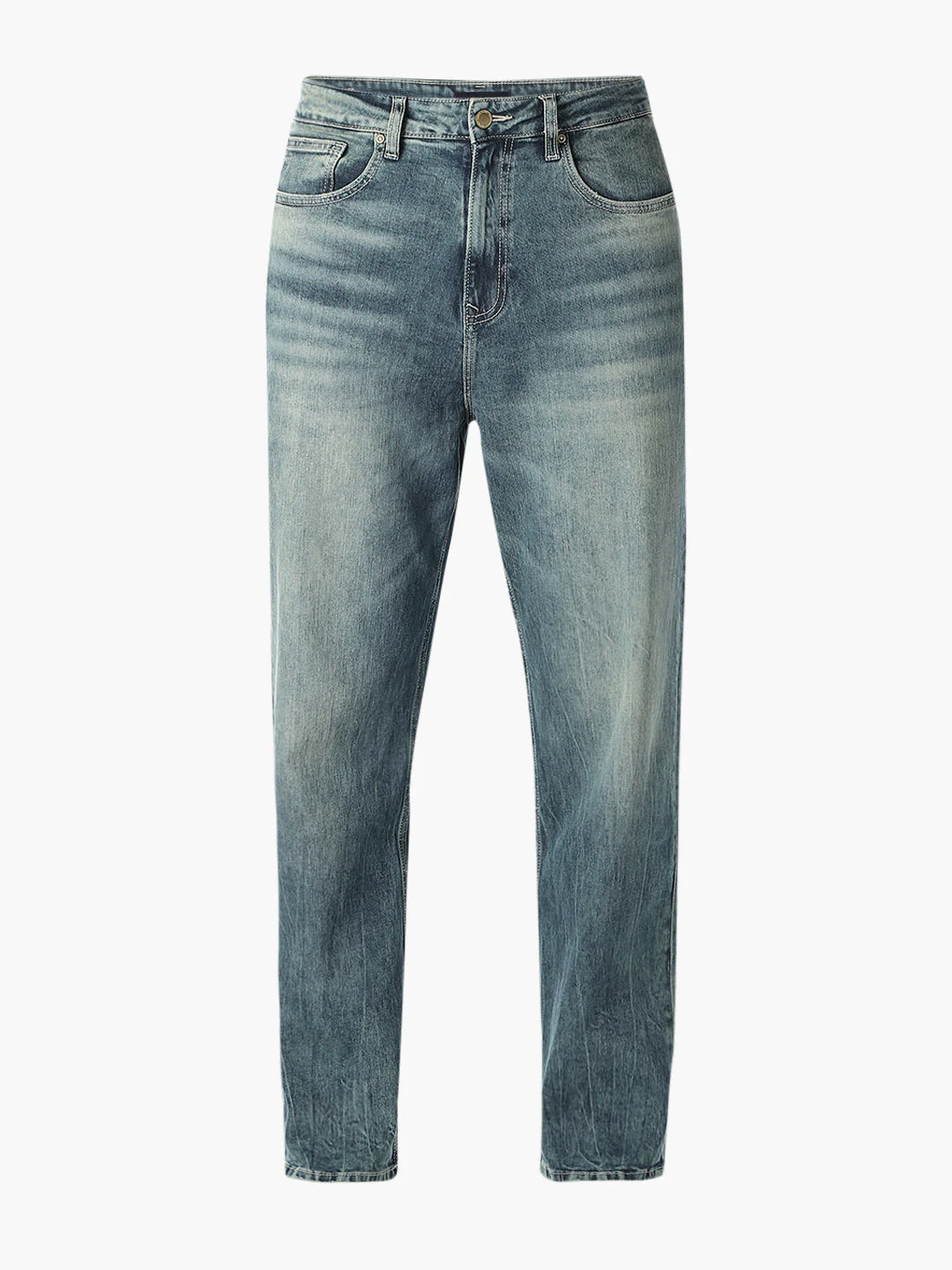 Washed 5 Pocket Dario Loose Fit Jeans - Image 7