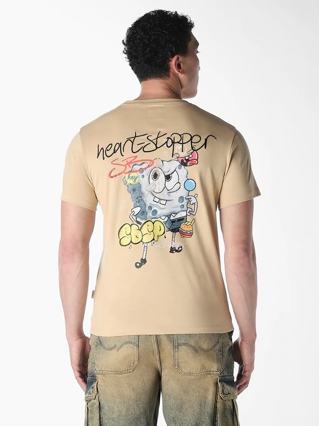 Brown SpongeBob Cotton T-shirt - Image 4