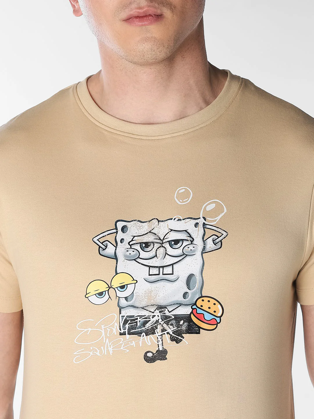 Brown SpongeBob Cotton T-shirt - Image 5