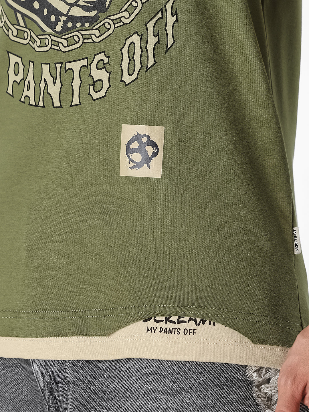 Green SpongeBob Patchwork T-shirt - Image 6