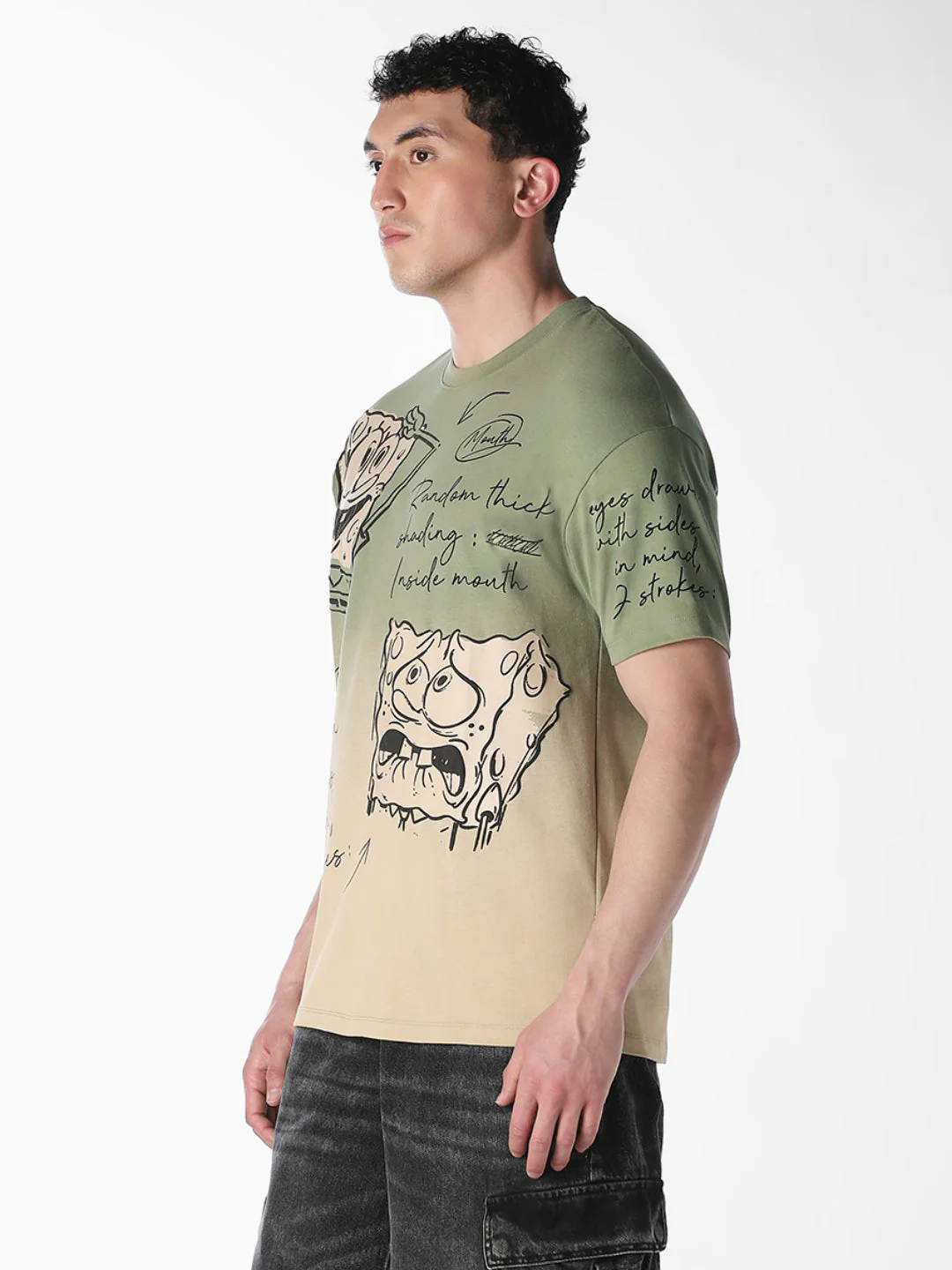 SpongeBob Sketch Print T-shirt - Image 3