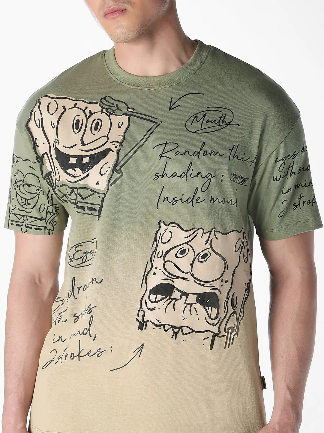 SpongeBob Sketch Print T-shirt - Image 5