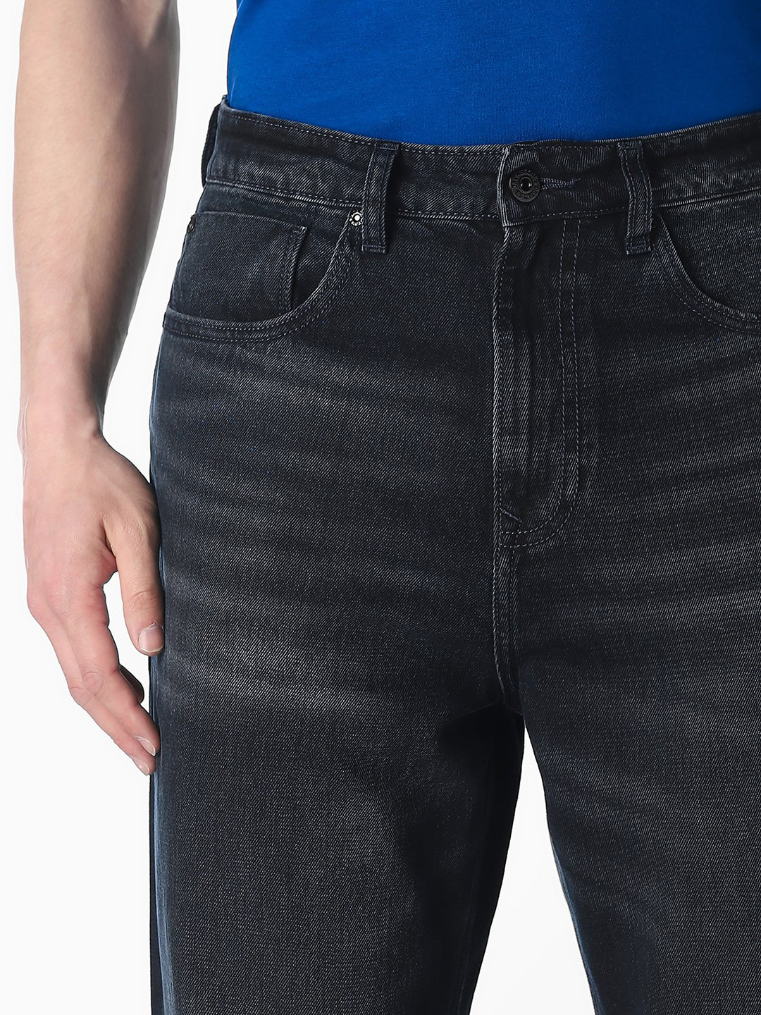 Dark Blue Dario Loose Fit Jeans - Image 4