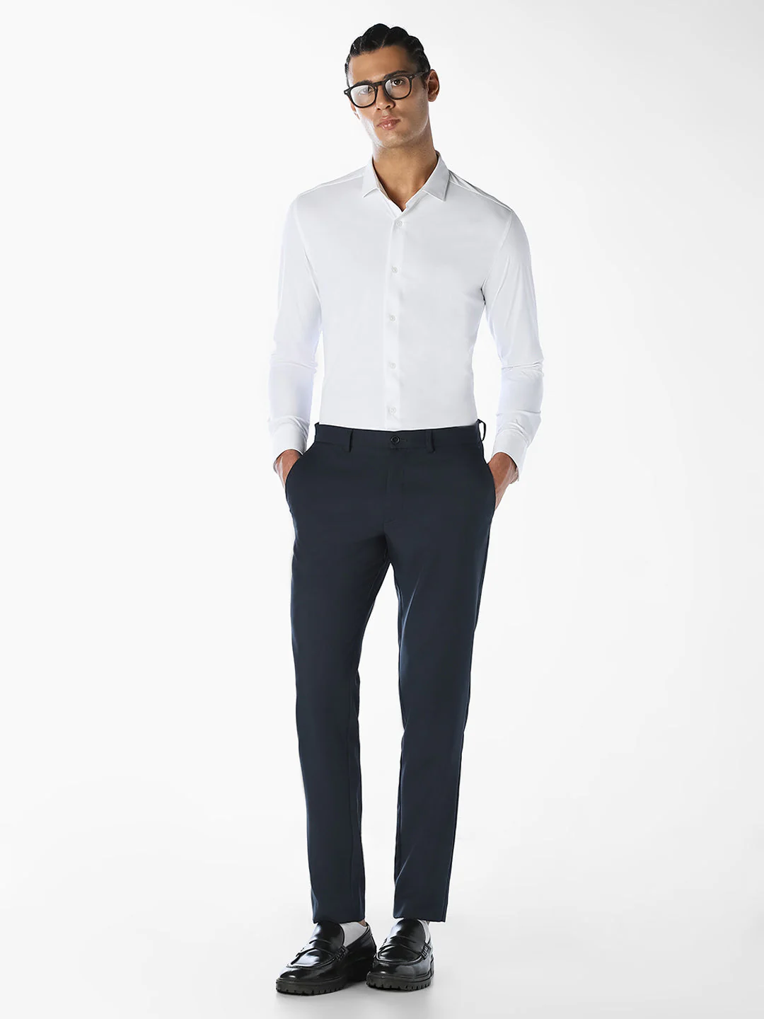 White Formal Regular Fit Shirt - Image 6