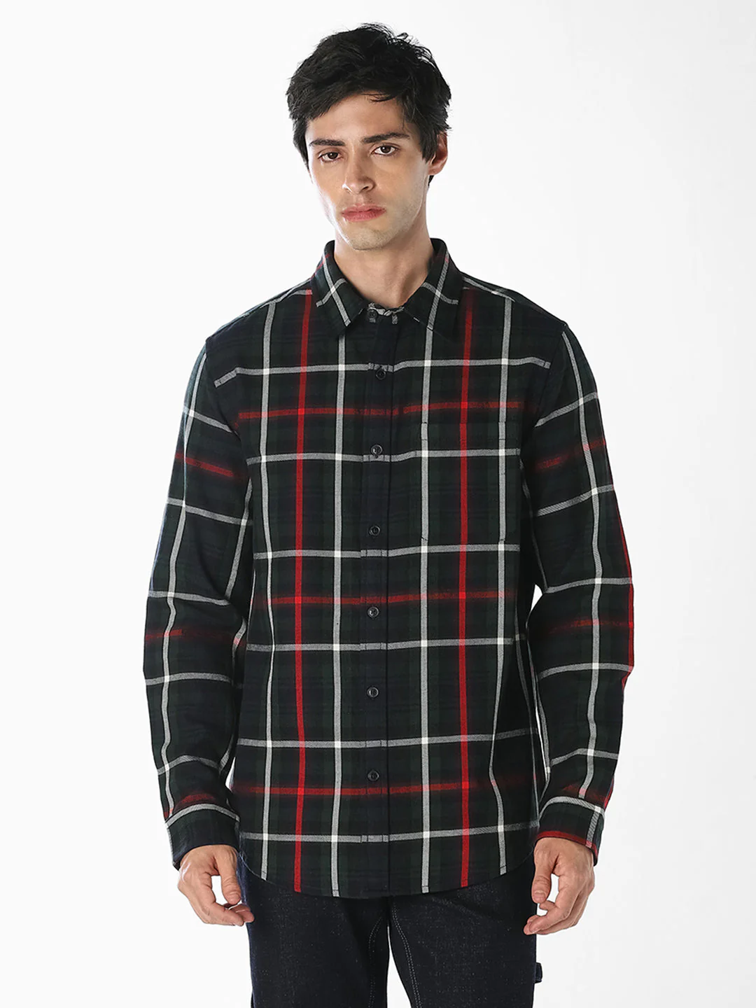 Check Cotton Full Sleeves Shirt - Image 2
