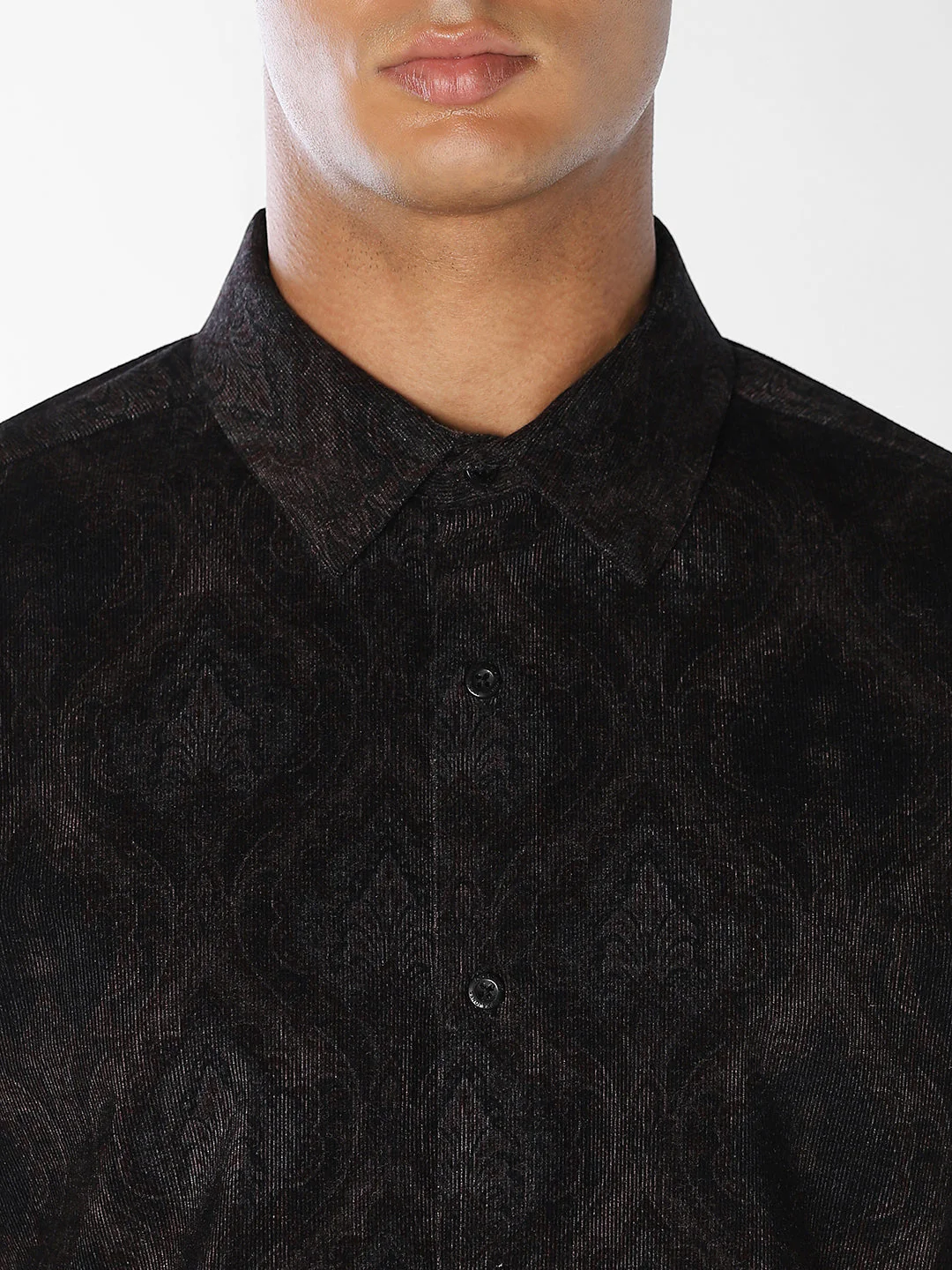 Printed Dobby Slim Fit Shirt - Image 5