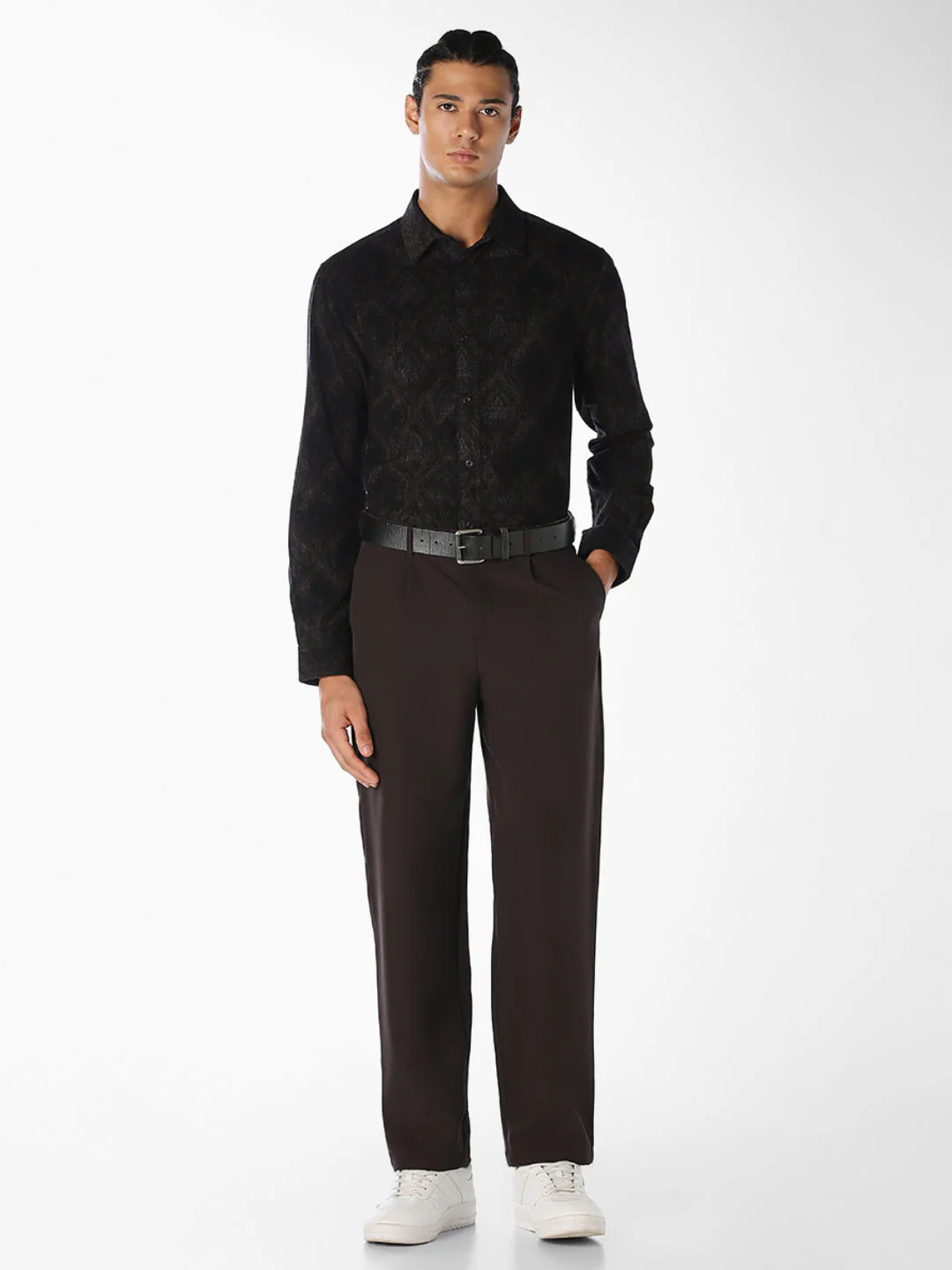 Printed Dobby Slim Fit Shirt - Image 6